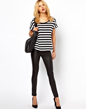 01.21 spring asos mango faux leather tight legging all-match