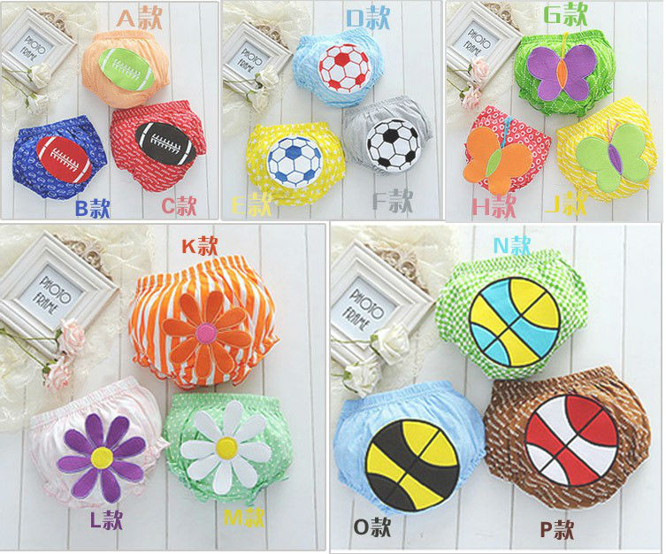 0374 baby underwears fit 18M-3yrs kids flower football panties for childrens boxer bread cotton clothing free shipping 1lot=3pcs