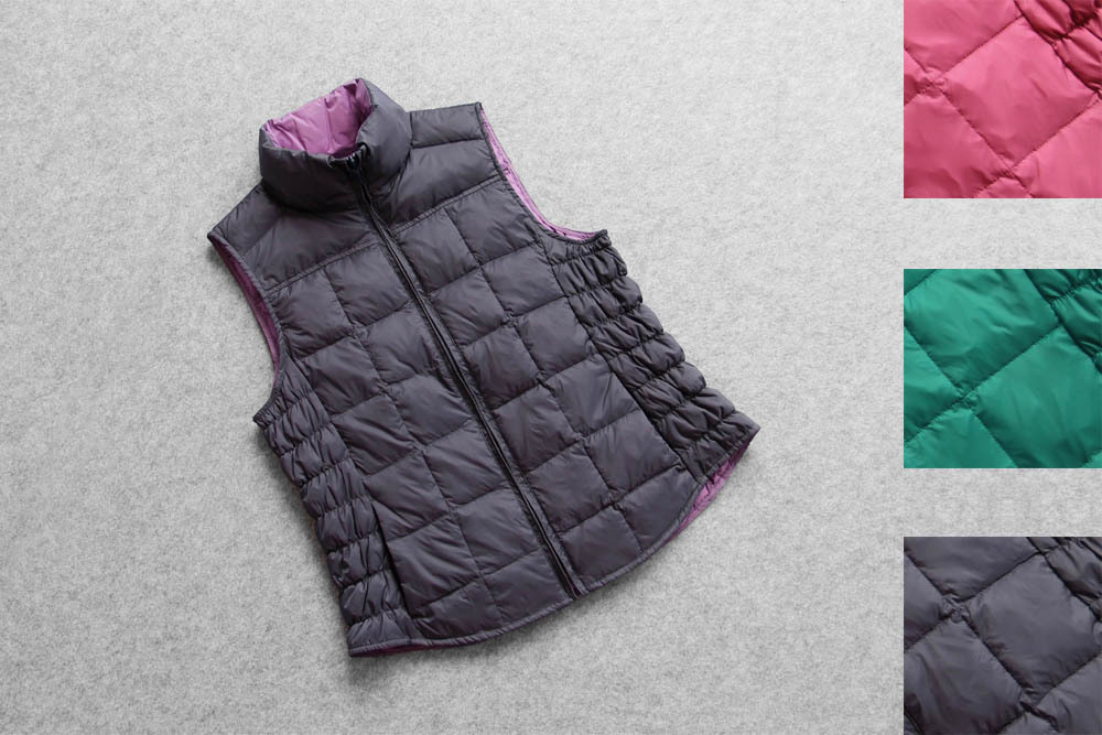 046-047-048b candy color light exquisite pressing all-match basic thermal down vest