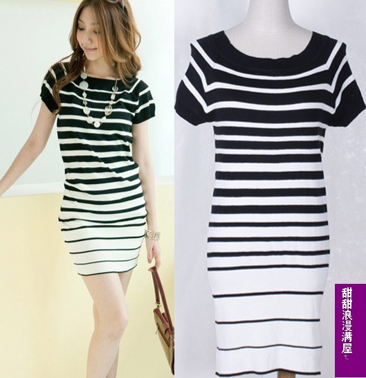 0616 ship stripe sweater dress 132 hot-selling !