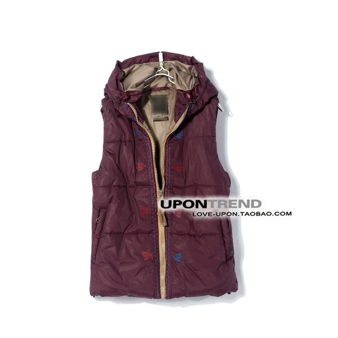 0h0058 repl y national embroidery thermal cotton with a hood style wadded jacket vest three-color