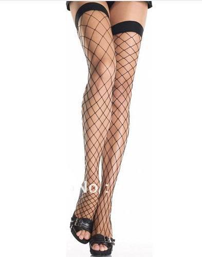 1 dozen(6 pairs of a dozen)Free shopping  Women Sexy Extra large mesh  stockings