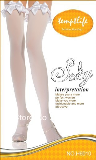 1 dozen(6 pairs of a dozen)Free shopping  Women Sexy White lace stockings  Black H6010