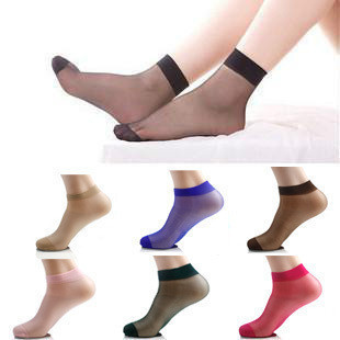 1 lot =30pairs=60pieces One Size Crystal Sock Sexy Ultra-Thin Stockings Free Shipping