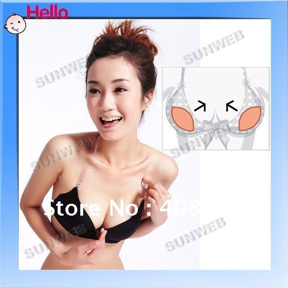 1 pair Sexy Invisible Self-Adhesive Strapless Silicone Bra Breast Form Enhancer free shipping 3154