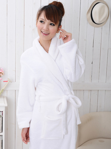 1 pc 2012 thickening coral fleece robe sleepwear lovers lounge robe chromophous bathoses