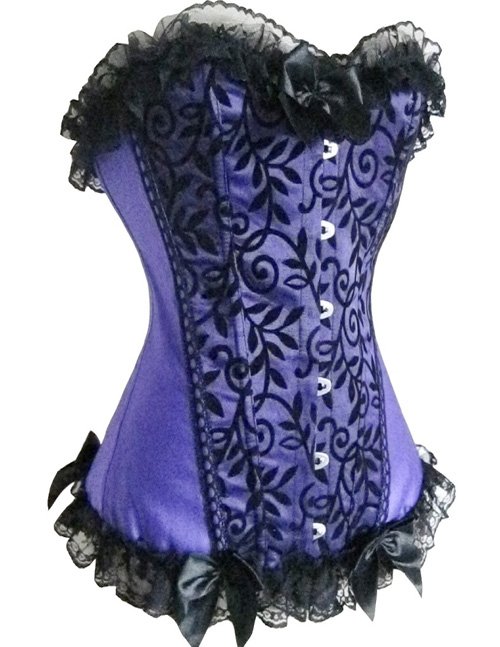 1 set free shipping !! Sexy corset, Elegant purple lace trim Corset Sexy lingerie