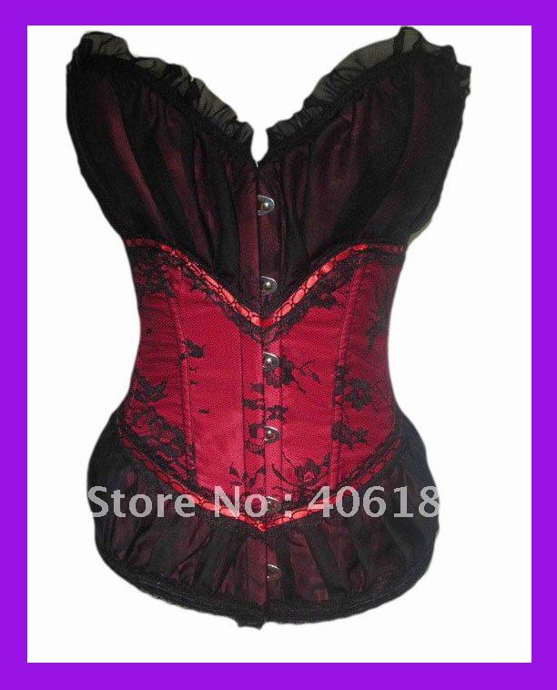 1 set free shipping !! Sexy corset, Sexy Satin boned CORSET Bustier #8056