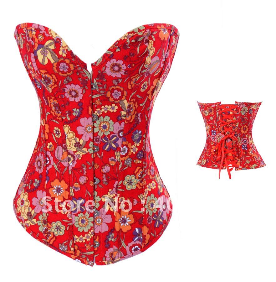 1 set free shipping !! Sexy Fantasy Leopard Print Lace Up Boned Corset Bustier TOP Jean Costume  wholesale retail S-XL