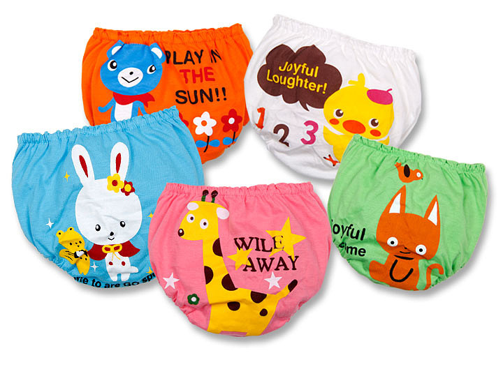 10 child panties female 100% cotton baby panties male child trigonometric shorts female child bread pants baby