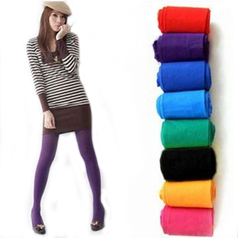 10 double j-box stockings step rompers candy color velvet rompers stockings multicolour sexy stockings