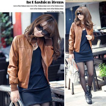 10% off Free shipping 2012 autumn New hot sale pu leather wholesale/retail 1pcs ladies' coat women' fashion casual short jackets