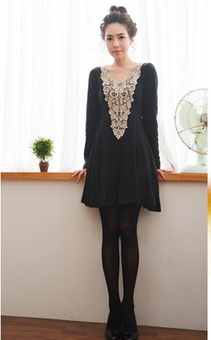 $10 off per $100 order Free Shipping! 2012 Newest Dress contracted slimly lacework fashion dress