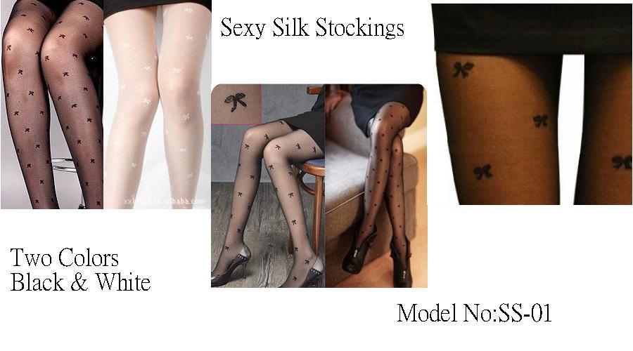 10 Pair Per Lots Fashion Alluring Sexy Ultrathin Transparent Elastic Thigh High Silk Stockings SS-01