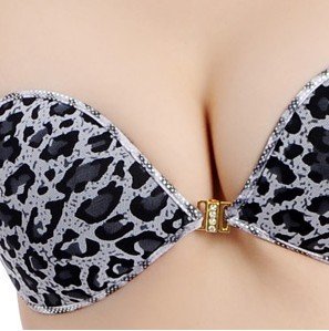 10 pcs wholesale Free Shipping  Sexy Invisible  Bra  Silicone Breast Bra lace  ReusableThicker Gathered Leopard Self-Adhesive