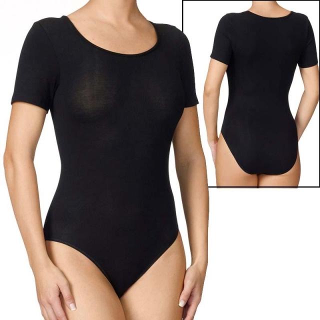 100% basic cotton short sleeve shirt black beauty care bodysuit leotard c8-1