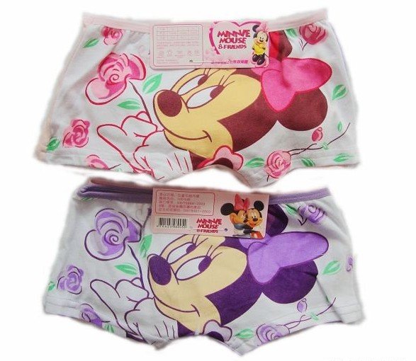 100% cotton,60 pcs/lot,2011 Children underwear, cotton mickey boxers ,Baby cartoon underclothes 110