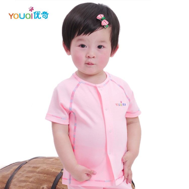 100% cotton baby newborn underwear clothes baby 100% cotton short-sleeve separate top bnys002