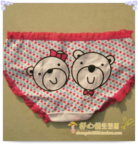 100% cotton child panties boxer panties shorts baby panties female child panties cartoon briefs bear