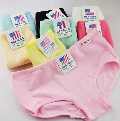 100% Cotton Comfortable underwear Candy Color quality guarantee Briefs /pants FREE SHIPPING DNA001