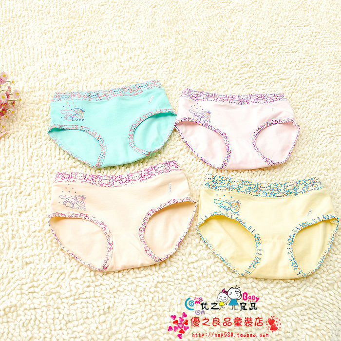 100% cotton female child baby 3 shorts child panties high quality !