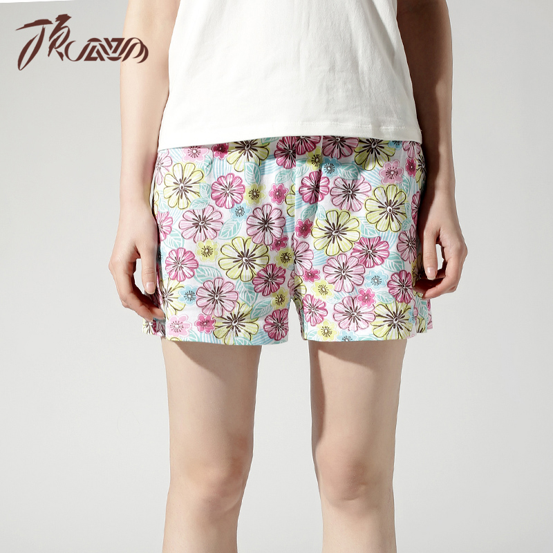 100% cotton female shorts short design loose pajama pants cotton cloth short