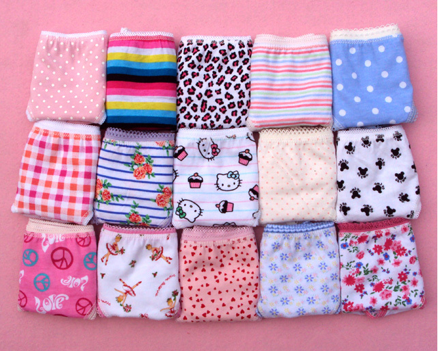 100% cotton laciness triangle panties child shorts baby bread pants female child basic panties