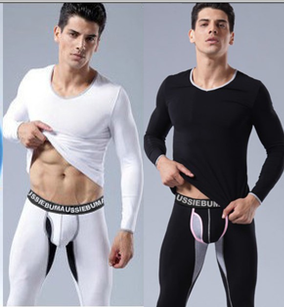 100% cotton long johns long johns set 100% cotton thin thermal set commercial V-neck thin thermal underwear shirt