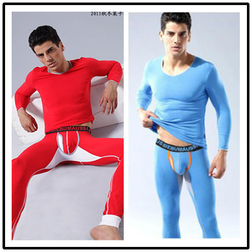 100% cotton long johns long johns set 100% cotton thin thermal underwear commercial set V-neck thin thermal shirt set