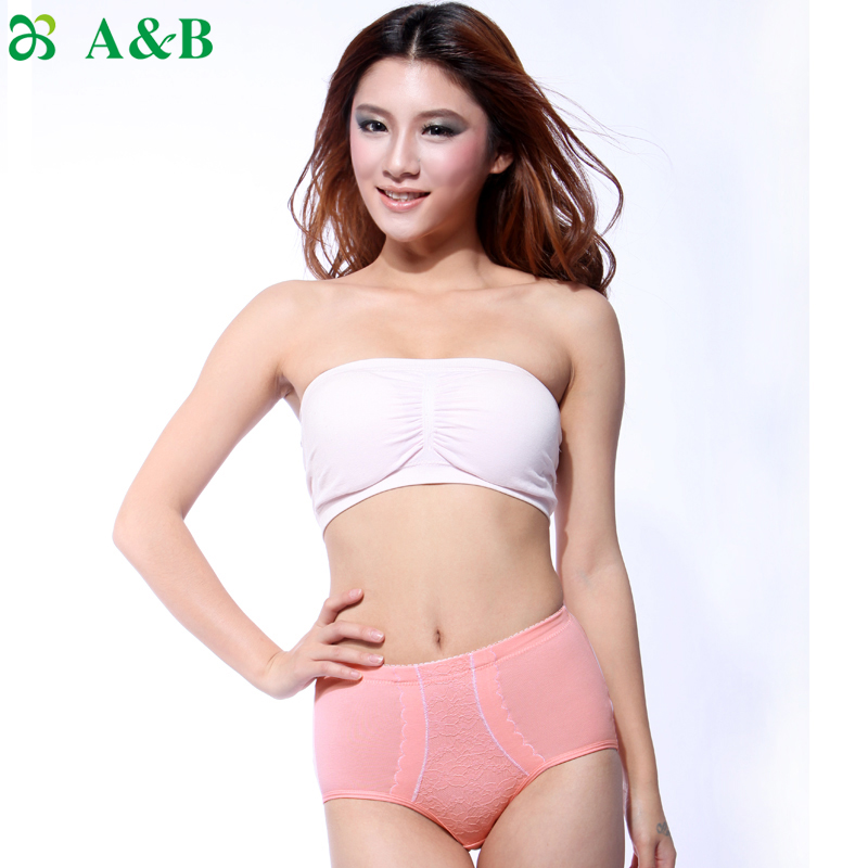 100% cotton mid waist body shaping butt-lifting abdomen drawing pants female antibiotic trigonometric panties 1866