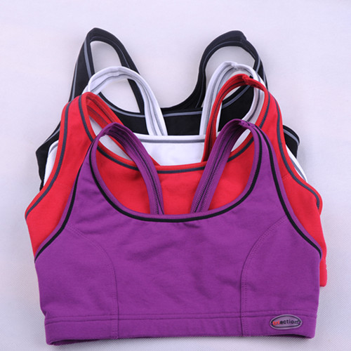 100% cotton professional sports underwear running yoga wireless bra