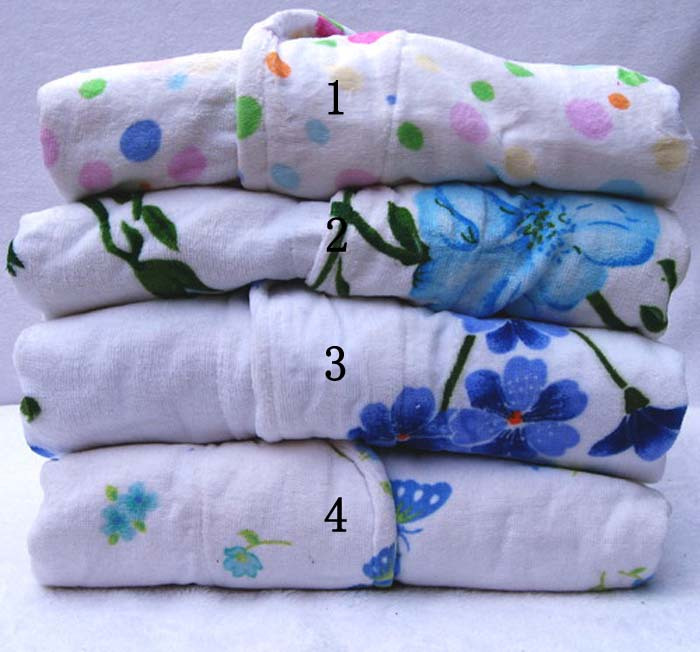 100% cotton terry print towel bathrobe towel bathrobe robe lounge