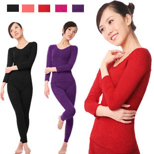 100% high-elastic cotton beauty care seamless basic shirt women's thermal underwear body shaping o-neck long johns long johns