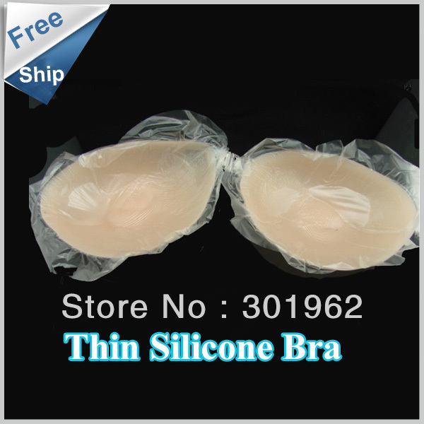 100pcs/lot free shipping Nude Strapless Self Adhesive Silicone A B C D Cup New Un Bra silicone bra (Retail packaging)