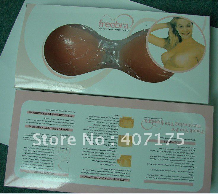 100pcs/lot Thicken Nude bra set Strapless Self Adhesive Silicone bra,invisible bra,free bra