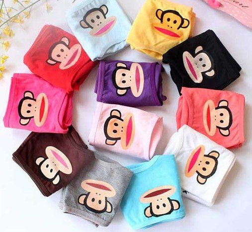 100pcs/lot Underwear woman pure cotton briefs sexy cute cartoon step-in low waist panties