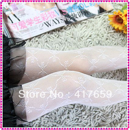 10pair Fashion Sexy White Fishnet Pattern Butterfly Jacquard Stockings Pantyhose Tights free shipping