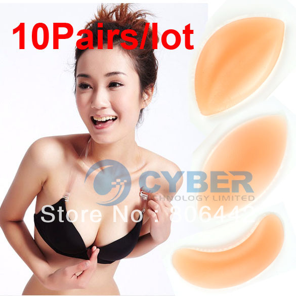 10Pairs/Lot Silicone Bra Gel invisible inserts Pads Push Up Enhancer Breast super stickiness,no harm,free shipping dropshipping