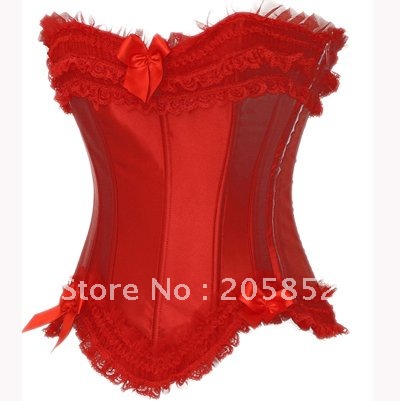 10pcs/lot 4 Colours New Brocade Bustier Top,Lace up Corset A070 make you become more and more confidence  for EMS