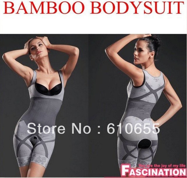 10pcs/lot Best Quality Women's Bamboo Charcoal Body Suit with Butt Lifter S-M L-XL/Free Shipping