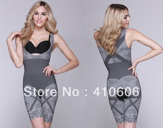 10pcs/lot Best Quality Women's Bamboo Charcoal Body Suit with Butt Lifter S-M L-XL/Free Shipping