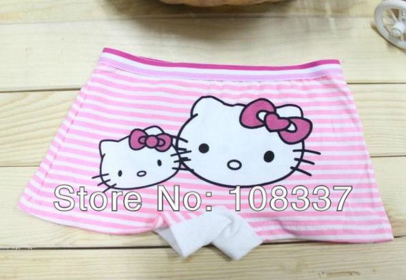 10pcs/lot hello kitty shorts children's panties cartoon girls' underwear cotton kids' briefs free shipping