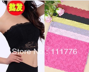 10pcs/lot(mixed colors accepted) m l xl free shipping by china post air mail for length 52cm width16cm flower lace Wrapped Chest