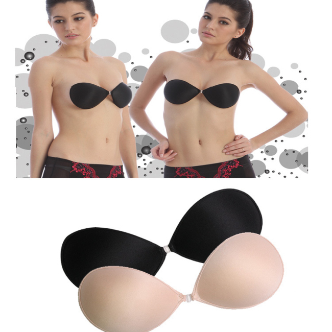 10pcs/lot Strapless Backless Invisible Bra Nude Black Push Up Sexy Bra Free Bra Free Shipping