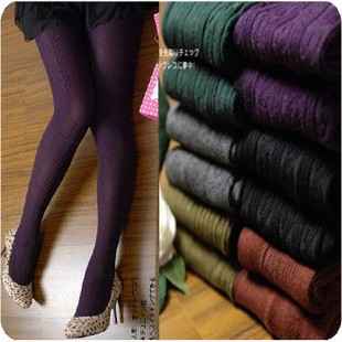 10pcs M005 thickening thread stovepipe pantyhose 100% cotton twisted socks autumn and winter