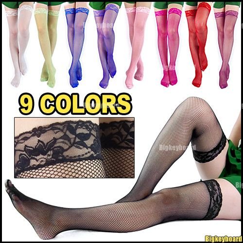 10x Woman Lady's Sexy Lace Fishnet Thigh High Socks Stockings Free Shipping