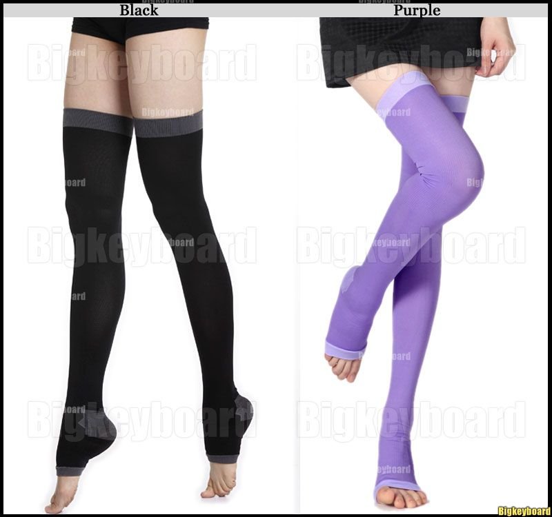 10xNew Women's Slim Sleeping Beauty Leg Shaper Compression Burn Fat Thin Socks Free Shipping