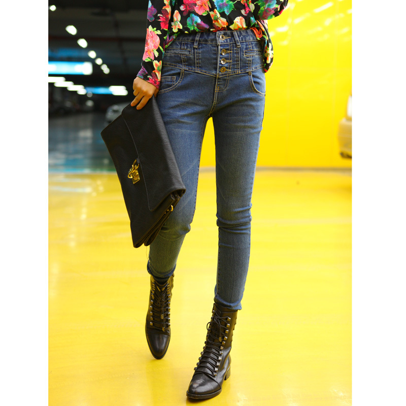 11.11 1111 high waist slim jeans skinny pants trousers women's j1377 (WC071)