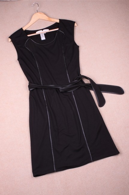 11.11 women's belt sleeveless vest high waist leather decoration max studio one-piece dress