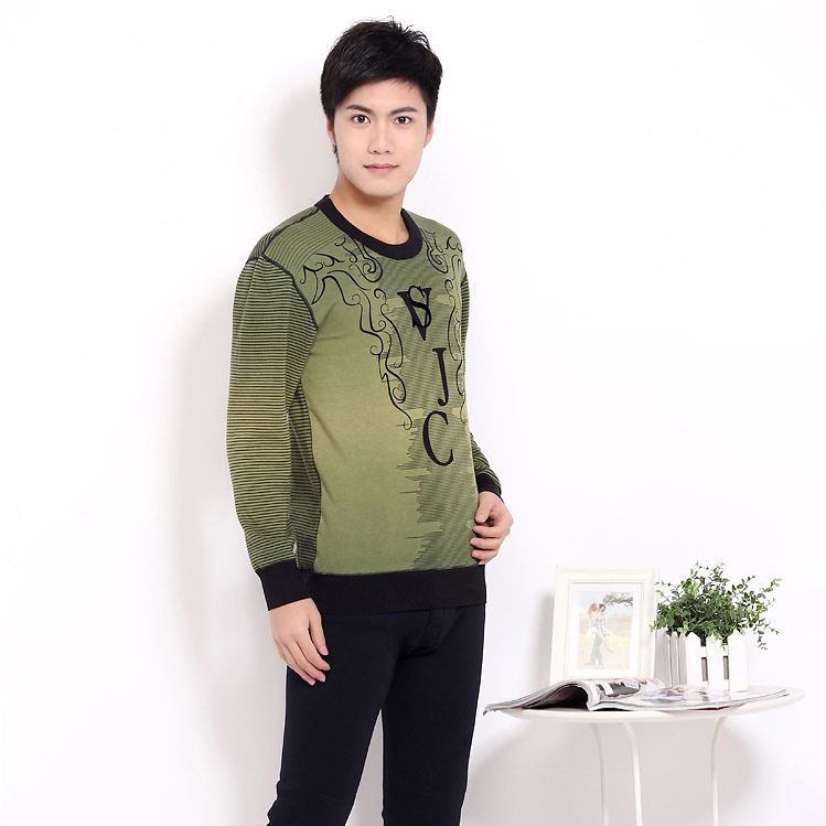 1111 thermal underwear male quality print thickening plus velvet thermal set